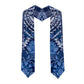 African Floral mix Maasai Shuka Graduation Stole Blue Moitf