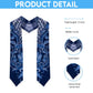African Floral mix Maasai Shuka Graduation Stole Blue Moitf