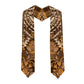 African Floral mix Maasai Shuka Graduation Stole Gold Moitf
