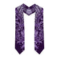 African Floral mix Maasai Shuka Graduation Stole Purple Moitf