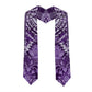 African Floral mix Maasai Shuka Graduation Stole Purple Moitf