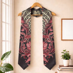 African Floral mix Maasai Shuka Graduation Stole Red Moitf