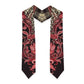 African Floral mix Maasai Shuka Graduation Stole Red Moitf