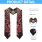 African Floral mix Maasai Shuka Graduation Stole Red Moitf