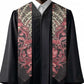 African Floral mix Maasai Shuka Graduation Stole Red Moitf