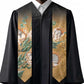 African King Proteas Dashiki Motif Graduation Stole Gold Style