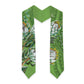 African King Proteas Dashiki Motif Graduation Stole Green Style