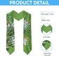 African King Proteas Dashiki Motif Graduation Stole Green Style