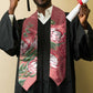 African King Proteas Dashiki Motif Graduation Stole Peach Style