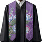 African King Proteas Dashiki Motif Graduation Stole Violet Style