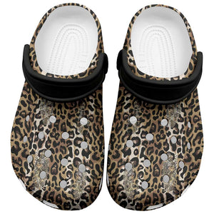 African Leopard Skin Pattern Clogs Shoes - African Pride