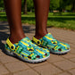 African Nkyinkyin Kente Pattern Clogs Shoes - African Pride