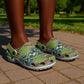 African Obaakofo Mmu Man Kente Pattern Clogs Shoes - African Pride