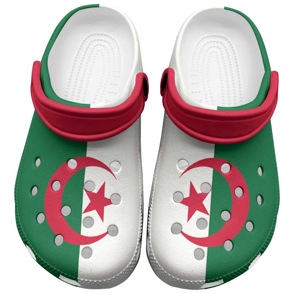 African Proud Algeria Flag Clogs Shoes - African Pride