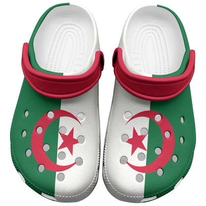 African Proud Algeria Flag Clogs Shoes - African Pride