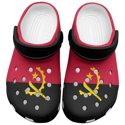 African Proud Angola Flag Clogs Shoes - African Pride