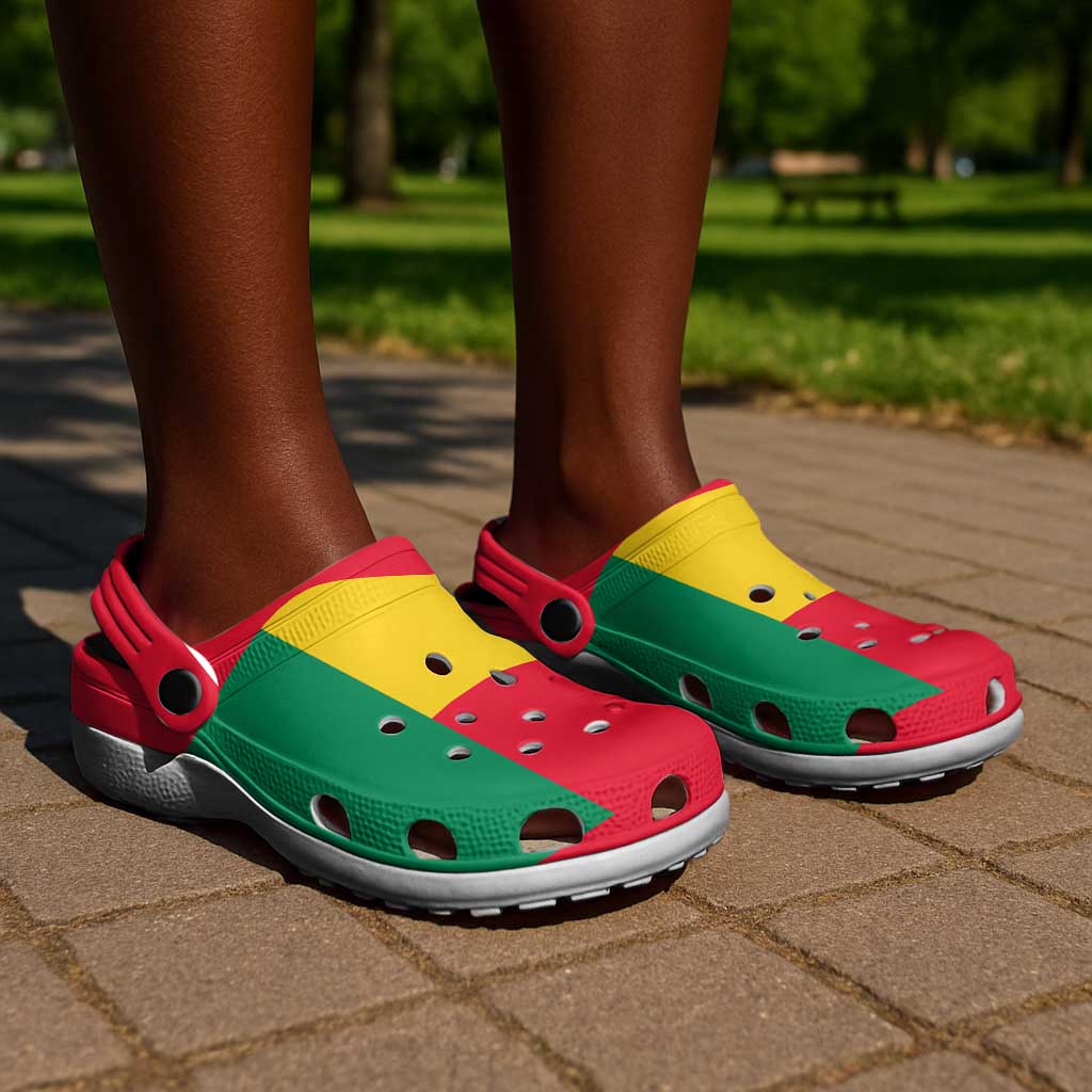 African Proud Benin Flag Clogs Shoes - African Pride