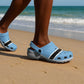 African Proud Botswana Flag Clogs Shoes - African Pride