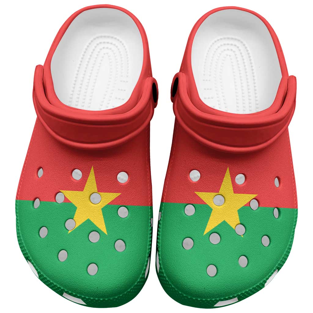 African Proud Burkina Faso Flag Clogs Shoes - African Pride