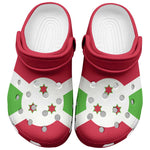 African Proud Burundi Flag Clogs Shoes - African Pride