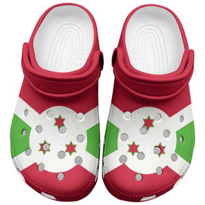 African Proud Burundi Flag Clogs Shoes - African Pride