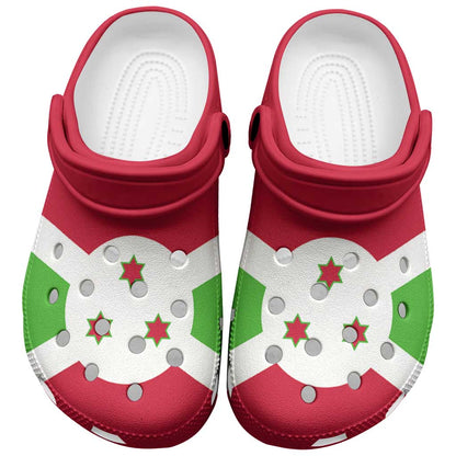 African Proud Burundi Flag Clogs Shoes - African Pride