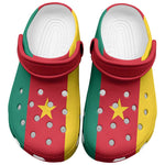African Proud Cameroon Flag Clogs Shoes - African Pride