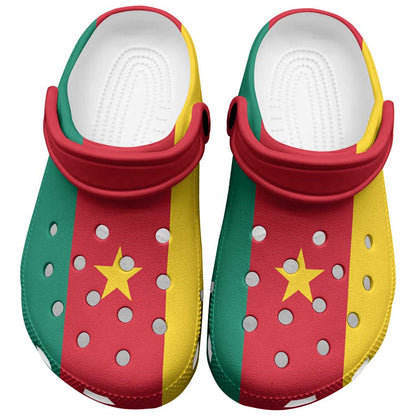 African Proud Cameroon Flag Clogs Shoes - African Pride