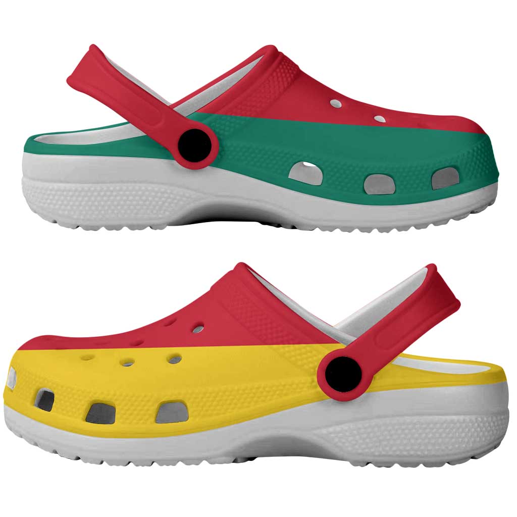 African Proud Cameroon Flag Clogs Shoes - African Pride
