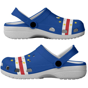 African Proud Cape Verde Flag Clogs Shoes - African Pride