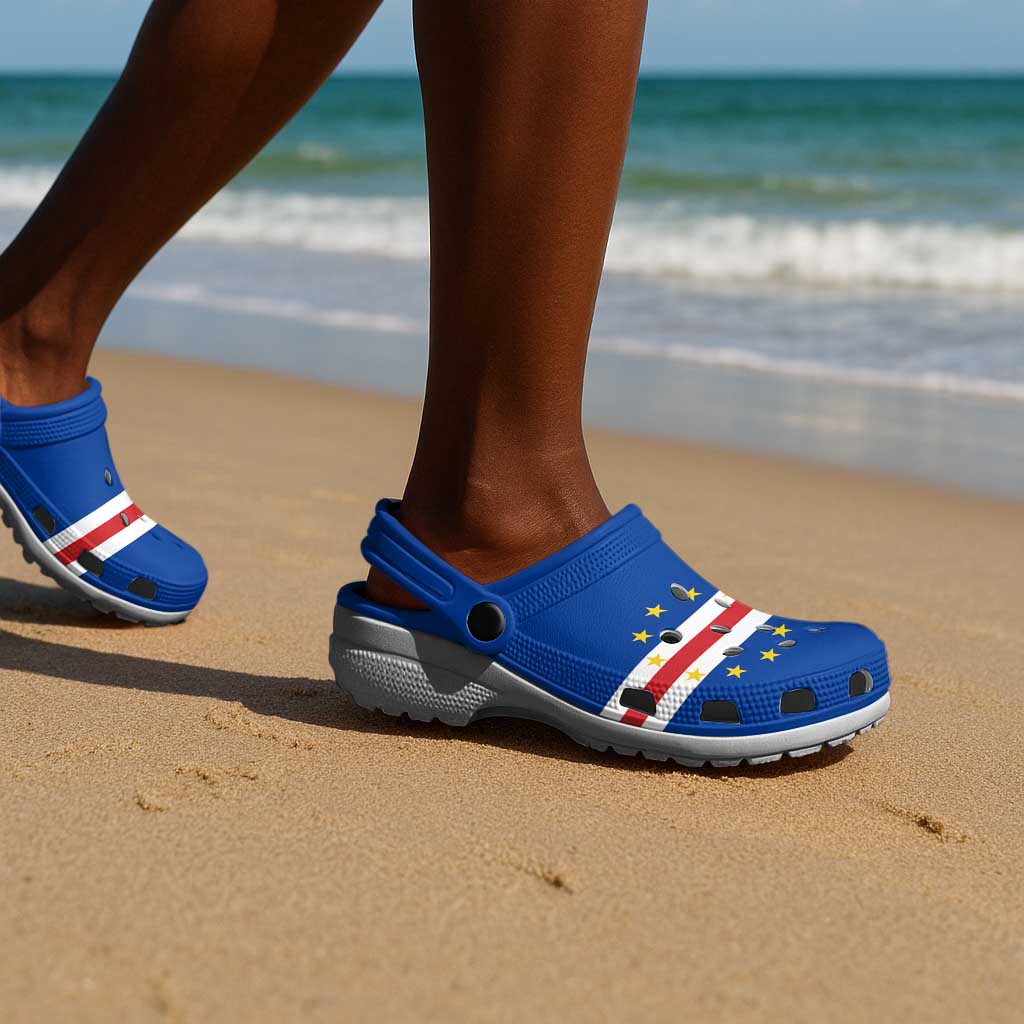 African Proud Cape Verde Flag Clogs Shoes - African Pride