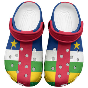 African Proud Central African Republic Flag Clogs Shoes - African Pride