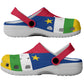 African Proud Central African Republic Flag Clogs Shoes - African Pride