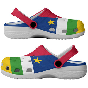 African Proud Central African Republic Flag Clogs Shoes - African Pride