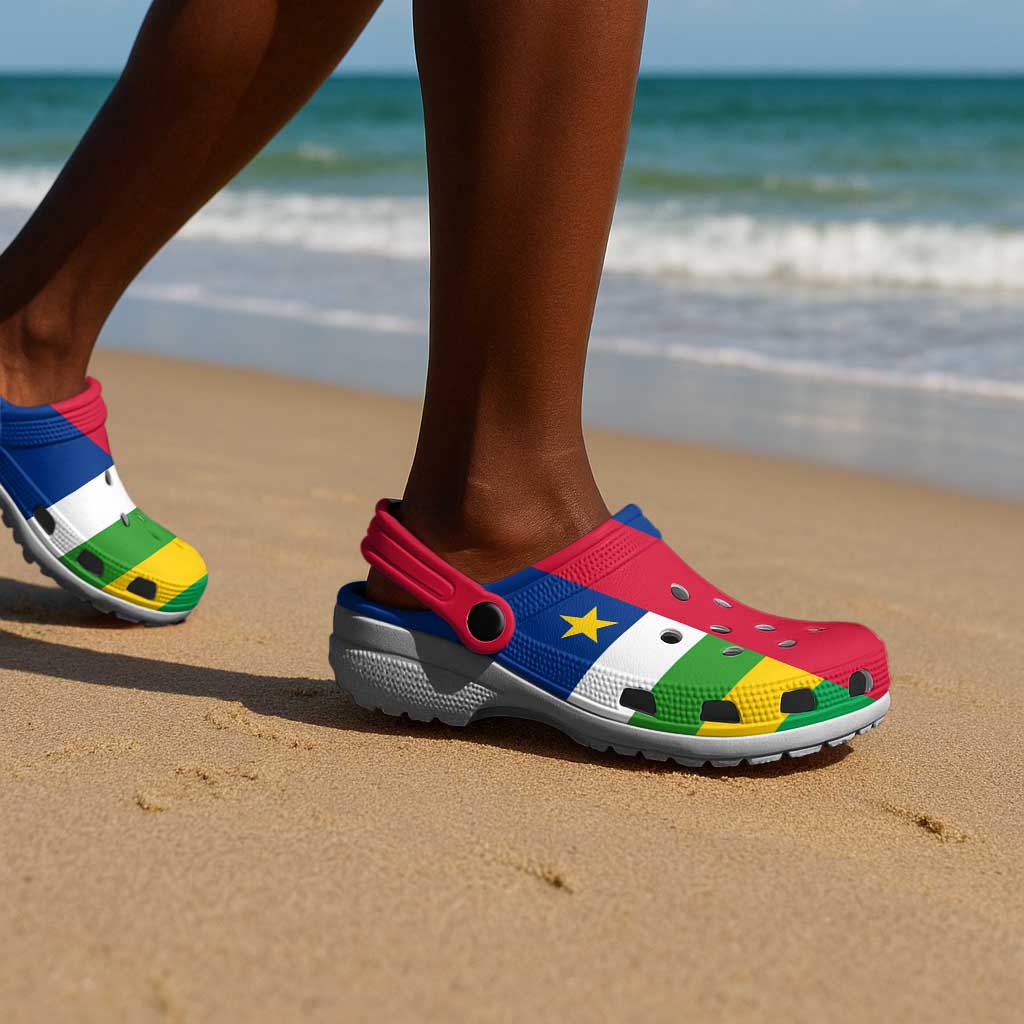 African Proud Central African Republic Flag Clogs Shoes - African Pride