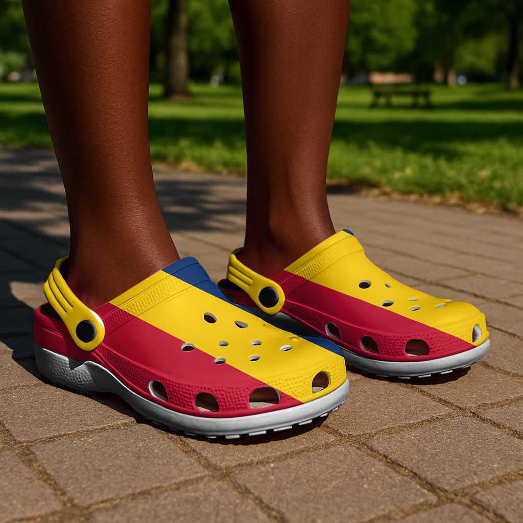 African Proud Chad Flag Clogs Shoes - African Pride