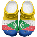 African Proud Comoros Flag Clogs Shoes - African Pride