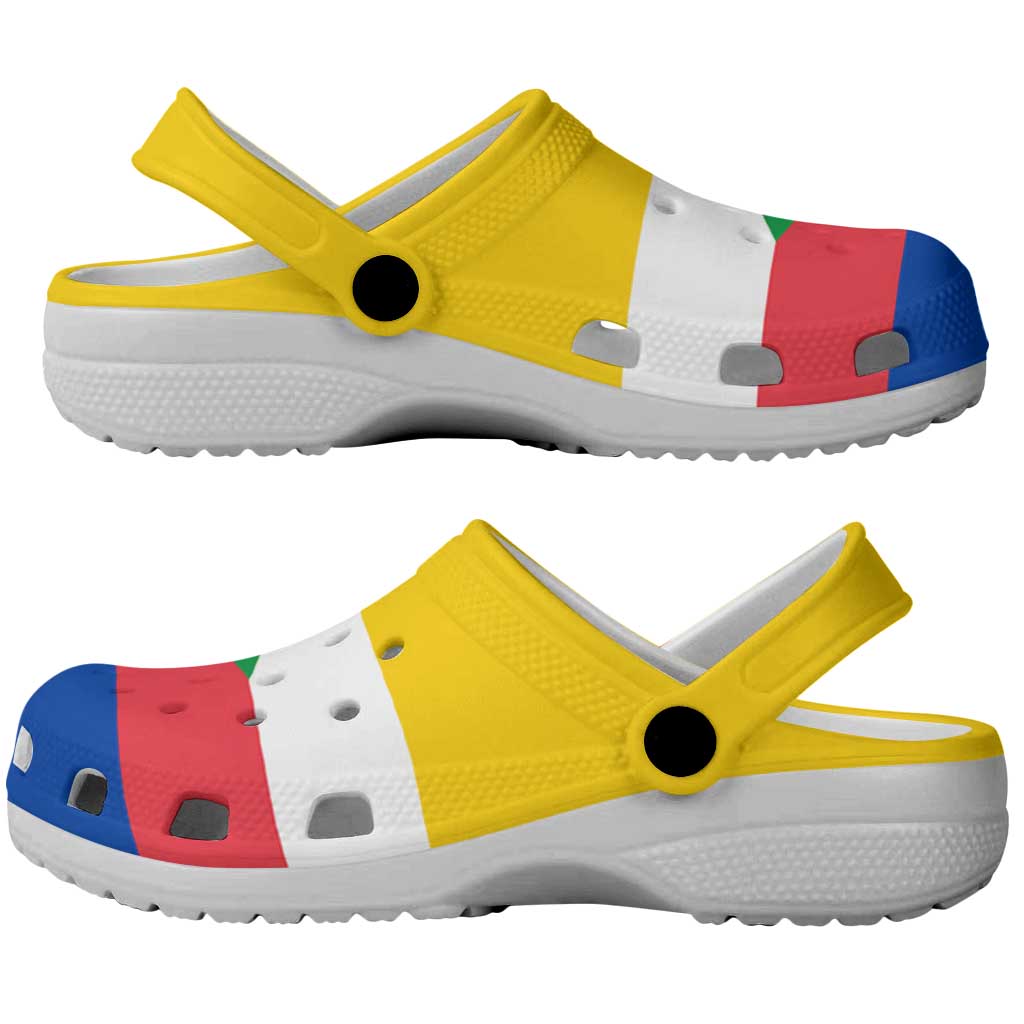 African Proud Comoros Flag Clogs Shoes - African Pride