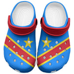 African Proud Democratic Republic of the Congo Flag Clogs Shoes - African Pride