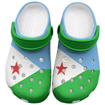 African Proud Djibouti Flag Clogs Shoes - African Pride