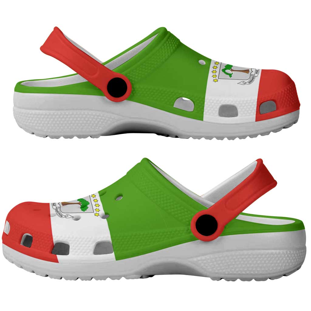 African Proud Equatorial Guinea Flag Clogs Shoes - African Pride