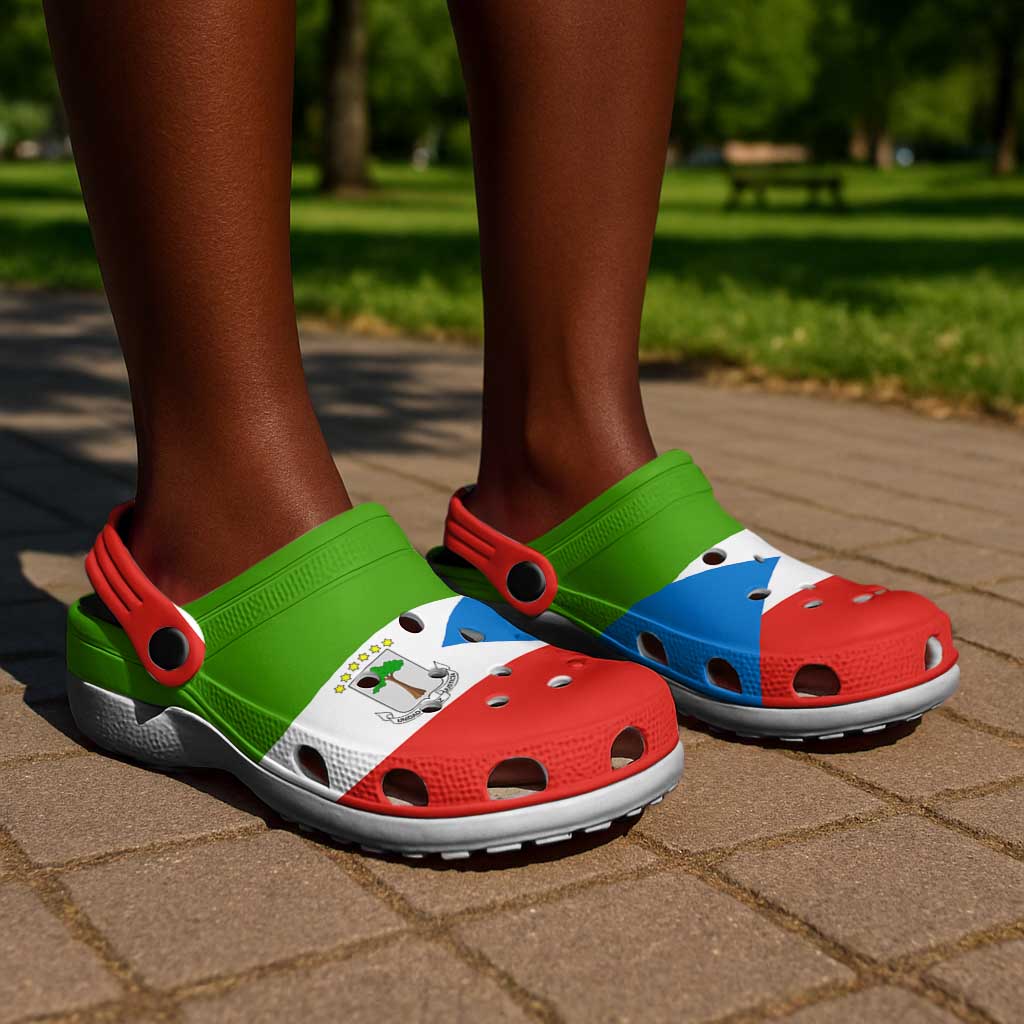 African Proud Equatorial Guinea Flag Clogs Shoes - African Pride