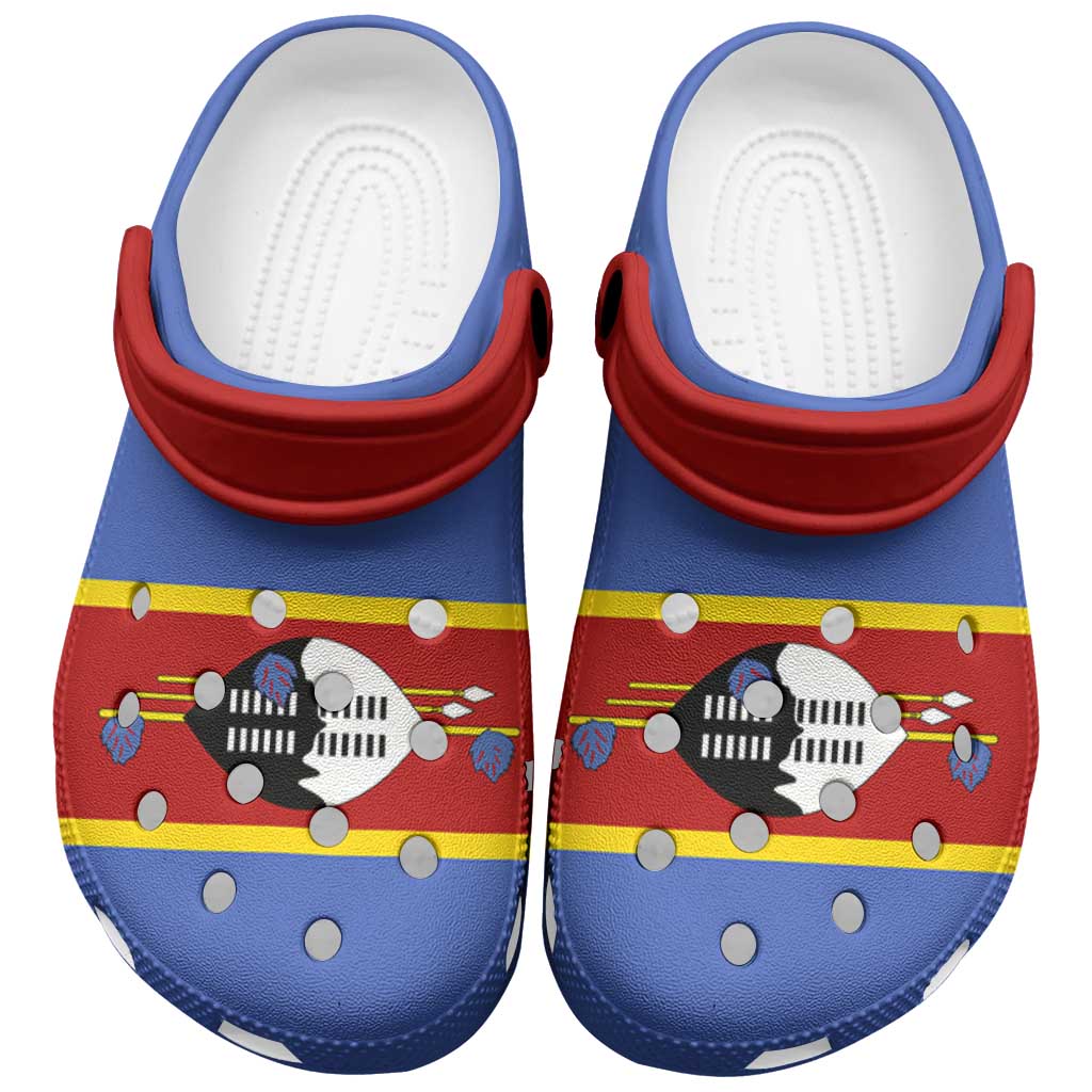 African Proud Eswatini Flag Clogs Shoes - African Pride