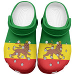 African Proud Ethiopian Empire Flag Clogs Shoes - African Pride