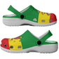 African Proud Ethiopian Empire Flag Clogs Shoes - African Pride