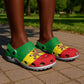 African Proud Ethiopian Empire Flag Clogs Shoes - African Pride