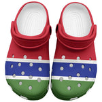 African Proud Gambia Flag Clogs Shoes - African Pride