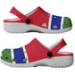 African Proud Gambia Flag Clogs Shoes - African Pride