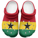 African Proud Ghana Flag Clogs Shoes - African Pride