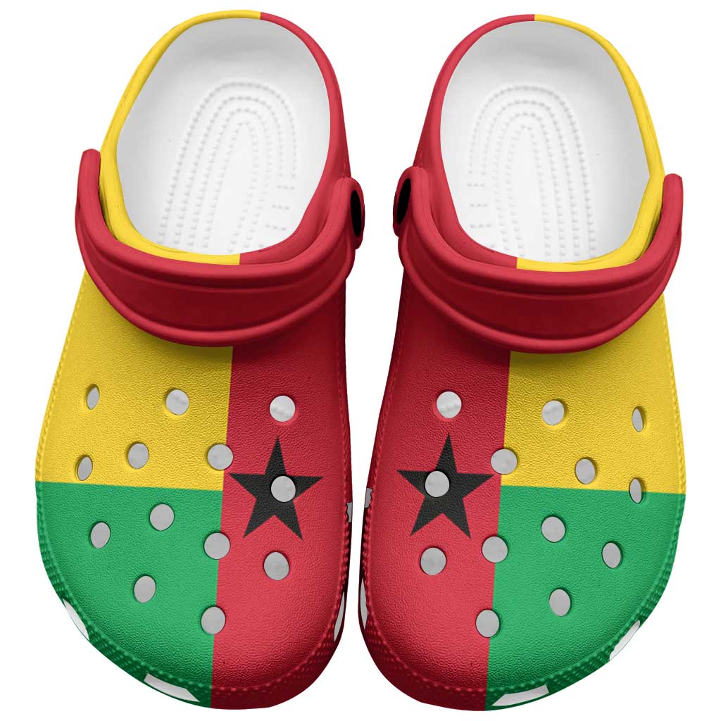 African Proud Guinea-Bissau Flag Clogs Shoes - African Pride